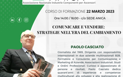 CORSO DI FORMAZIONE_COMUNICARE E VENDERE: STRATEGIE NELL’ERA DEL CAMBIAMENTO – 22 MARZO 2023 H. 14.00 – 16.00